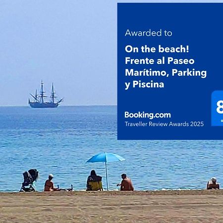 On The Beach! Frente Al Paseo Maritimo, Parking Y Piscina Malaga Ngoại thất bức ảnh